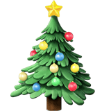 Apple design of the Christmas tree emoji verson:ios 16.4
