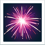 Apple design of the fireworks emoji verson:ios 16.4
