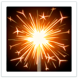 Apple design of the sparkler emoji verson:ios 16.4