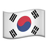Apple design of the flag: South Korea emoji verson:ios 16.4