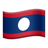 Apple design of the flag: Laos emoji verson:ios 16.4