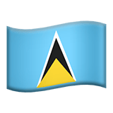 Apple design of the flag: St. Lucia emoji verson:ios 16.4
