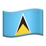 Apple design of the flag: St. Lucia emoji verson:ios 16.4