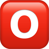 Apple design of the O button (blood type) emoji verson:ios 16.4