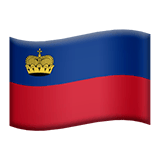 Apple design of the flag: Liechtenstein emoji verson:ios 16.4