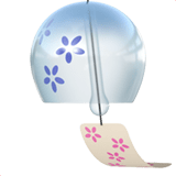 Apple design of the wind chime emoji verson:ios 16.4