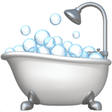 Apple design of the bathtub emoji verson:ios 16.4