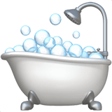 Apple design of the bathtub emoji verson:ios 16.4