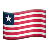 Apple design of the flag: Liberia emoji verson:ios 16.4
