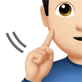 Apple design of the deaf man: light skin tone emoji verson:ios 16.4