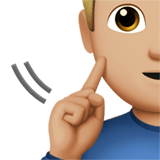 Apple design of the deaf man: medium-light skin tone emoji verson:ios 16.4