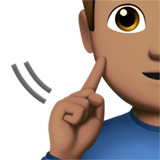 Apple design of the deaf man: medium skin tone emoji verson:ios 16.4