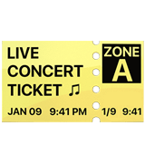Apple design of the ticket emoji verson:ios 16.4