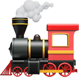 Apple design of the locomotive emoji verson:ios 16.4