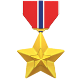 Apple design of the military medal emoji verson:ios 16.4