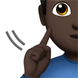 Apple design of the deaf man: dark skin tone emoji verson:ios 16.4