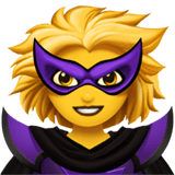 Apple design of the woman supervillain emoji verson:ios 16.4