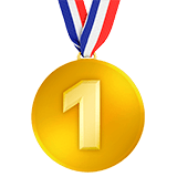 Apple design of the 1st place medal emoji verson:ios 16.4