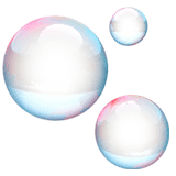 Apple design of the bubbles emoji verson:ios 16.4