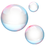 Apple design of the bubbles emoji verson:ios 16.4