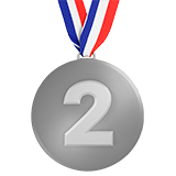 Apple design of the 2nd place medal emoji verson:ios 16.4