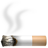 Apple design of the cigarette emoji verson:ios 16.4