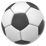Apple design of the soccer ball emoji verson:ios 16.4