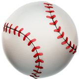 Apple design of the baseball emoji verson:ios 16.4