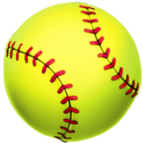 Apple design of the softball emoji verson:ios 16.4