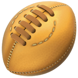 Apple design of the rugby football emoji verson:ios 16.4