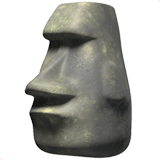 Apple design of the moai emoji verson:ios 16.4