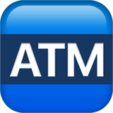 Apple design of the ATM sign emoji verson:ios 16.4