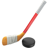 Apple design of the ice hockey emoji verson:ios 16.4