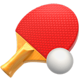 Apple design of the ping pong emoji verson:ios 16.4