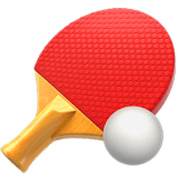 Apple design of the ping pong emoji verson:ios 16.4