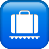 Apple design of the baggage claim emoji verson:ios 16.4