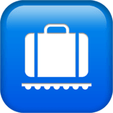 Apple design of the baggage claim emoji verson:ios 16.4