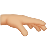 Apple design of the palm down hand: medium-light skin tone emoji verson:ios 16.4