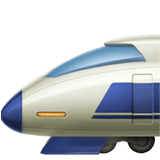 Apple design of the bullet train emoji verson:ios 16.4