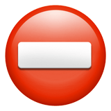 Apple design of the no entry emoji verson:ios 16.4