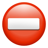 Apple design of the no entry emoji verson:ios 16.4