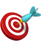 Apple design of the bullseye emoji verson:ios 16.4