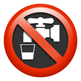 Apple design of the non-potable water emoji verson:ios 16.4