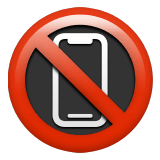Apple design of the no mobile phones emoji verson:ios 16.4