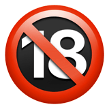 Apple design of the no one under eighteen emoji verson:ios 16.4
