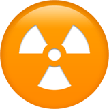 Apple design of the radioactive emoji verson:ios 16.4