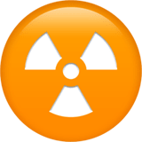 Apple design of the radioactive emoji verson:ios 16.4