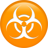 Apple design of the biohazard emoji verson:ios 16.4