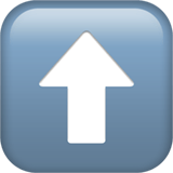 Apple design of the up arrow emoji verson:ios 16.4