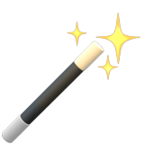 Apple design of the magic wand emoji verson:ios 16.4
